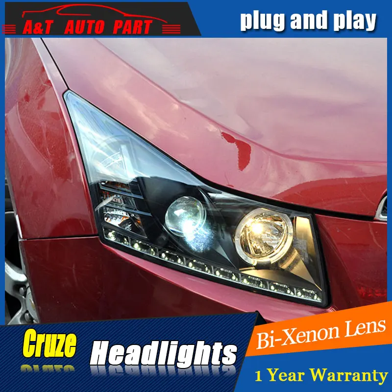 Автозапчасти Стиль светодиодный налобный фонарь для Chevrolet Cruze фары 2009-2014 drl H7