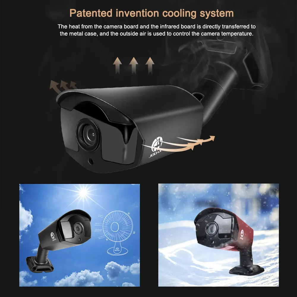 JOOAN уличная камера безопасности AHD 2.0MP 323+ V30E 4 массива светодиодов CCTV камера с OSD меню ночного видения Bullet Camare