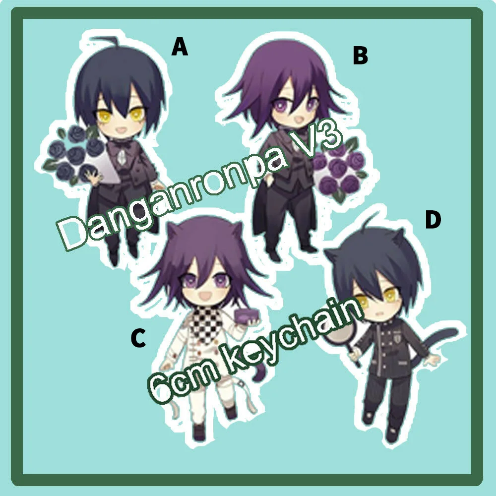 Danganronpa V3 Ouma Kokichi Saihara Shuuichi брелок на ремешке для ключей Kitty официальный|Реквизит