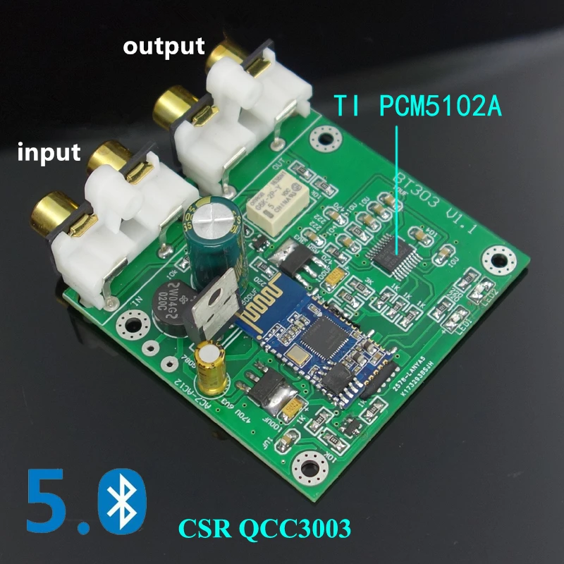 Плата приемника Bluetooth 5 0 ЦАП PCM5102 поддержка аналогового входа и выхода для