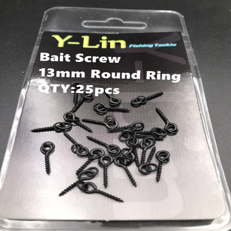 Round Ring 50pcs 50pcs13MM ловля карпа всплывающие булочки шуруп для приманки с кольцом крючки Крюк Ссылка остановки раир установки Инструменты имитация кукурузы Тигр гайка шурупы - Цвет: Round Ring 50pcs