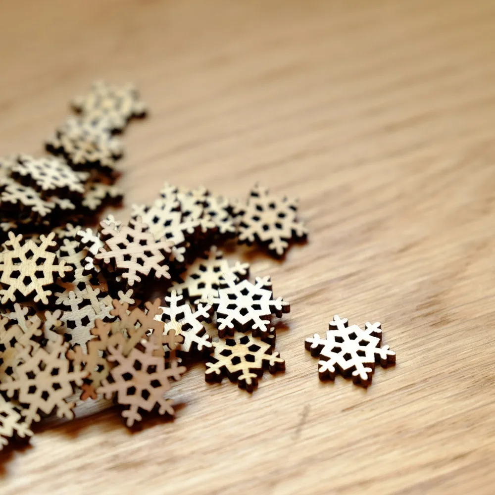 100 шт. деревянные пуговицы снежинки для рукоделия|wooden buttons|buttons for salescrapbook sales |