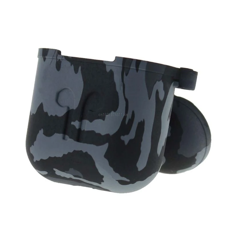 Новый красивый чехол силиконовый ударопрочный защитный с карабином для Airpods |