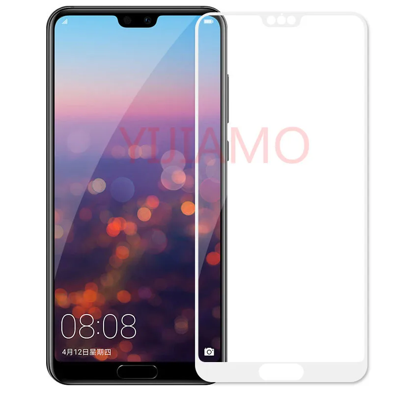 Закаленное стекло для Huawei P20 Lite полноэкранная защитная пленка 9h 3D Pro P30 белое