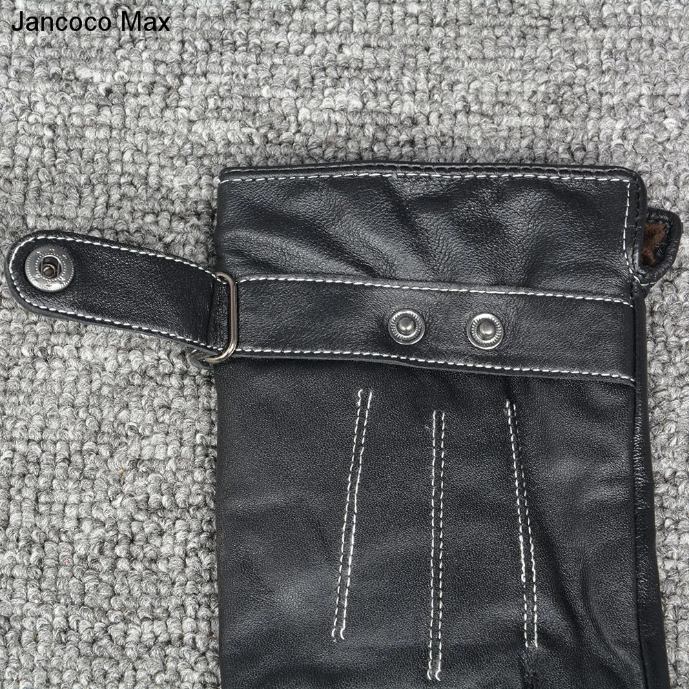 Jancoco Max мужские сенсорный экран Весна Зима теплые перчатки Натуральная Овчина кожа Новое поступление S2023