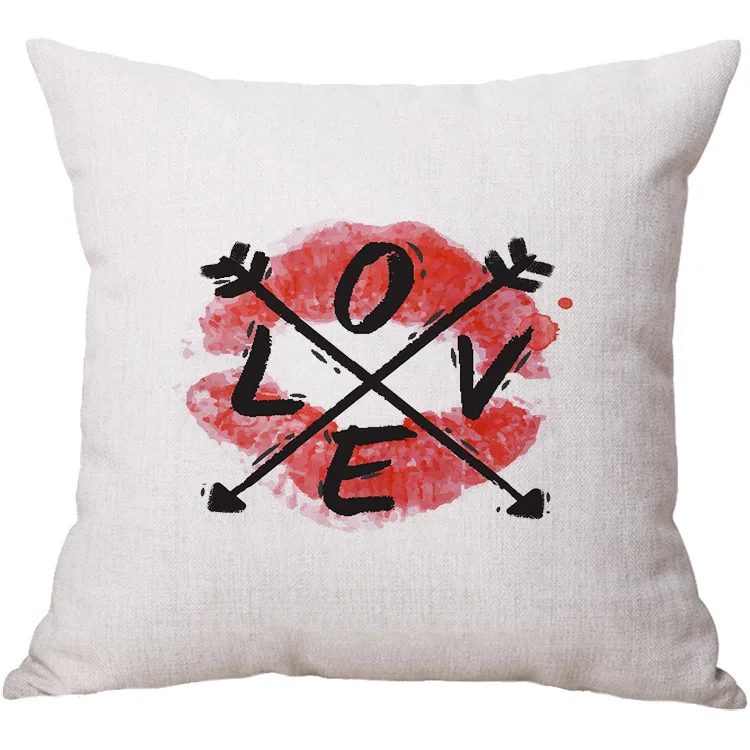 Губная помада наволочка из хлопка и льна для подушки чехол дивана декоративные