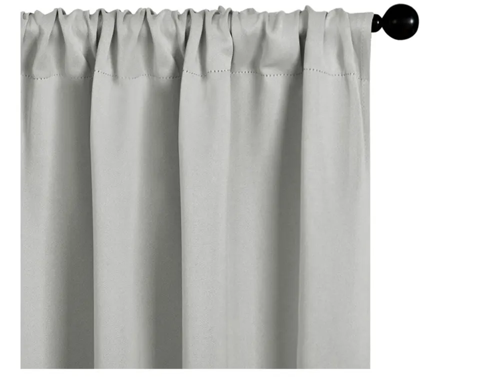 High Shading Blackout Curtains For Bedroom Modern Thermal Insulating Solid Finished Curtains Living Room Window Treatment Drapes