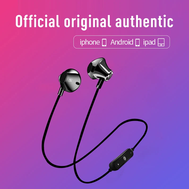 Новая портативная гарнитура магнитное притяжение Беспроводная bluetooth-гарнитура спортивные стерео музыкальные наушники для IOS Android телефонов