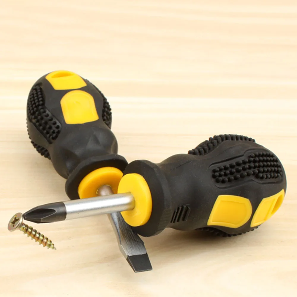 1 шт. отвертка с коротким расстоянием CR V Phillips и шлицевая Мини двухцелевые