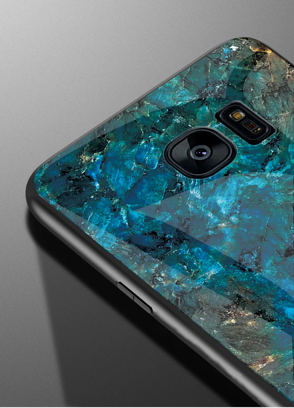 Для samsung Galaxy S7 edge чехол Роскошный Мраморный зернистый жесткий закаленное стекло защитный чехол на заднюю панель для samsung S7 S7edge оболочка