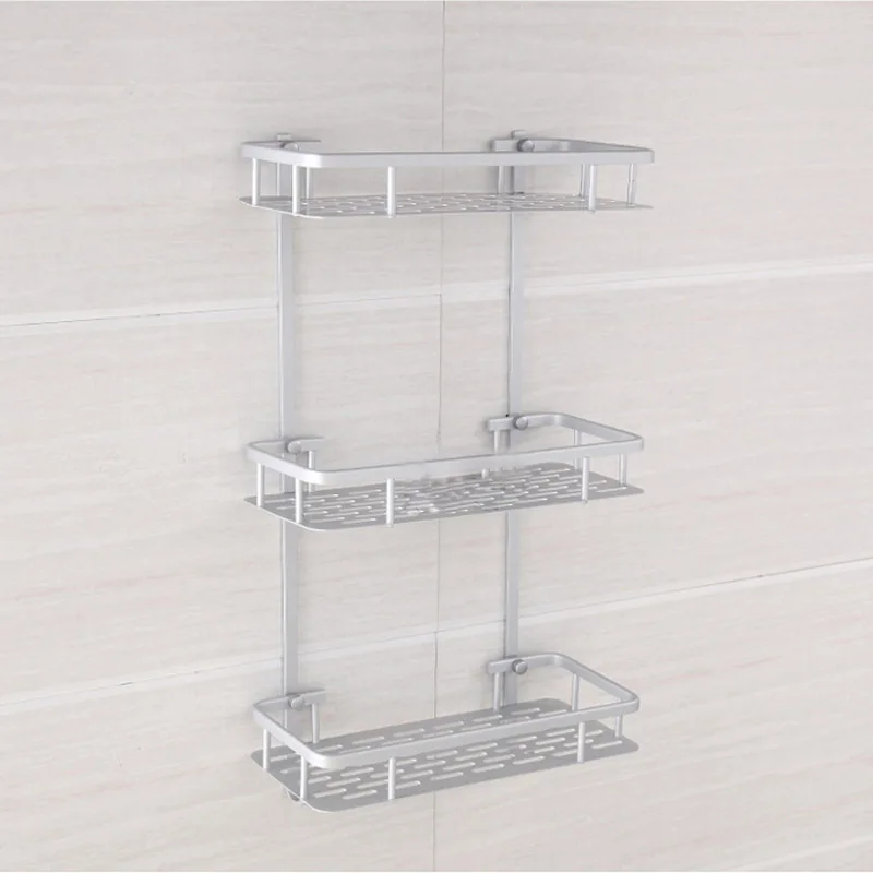 Алюминиевая стойка для ванной комнаты полки сверление/без сверления|bathroom