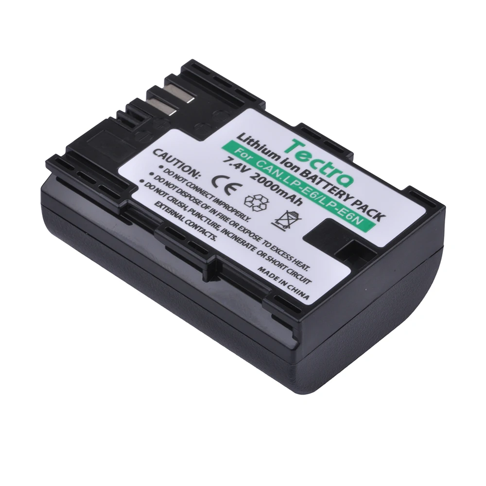 Аккумулятор Tectra LPE6 LPE6N для Canon EOS 5D 5D2 5DS R Mark II 2 / III 3 6D 60D 60Da 7D 7D2 7DII 70D 80D и т. Д. 4 шт.|battery
