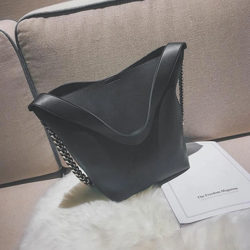 Новинка 2020 брендовая сумка-мешок повседневная декоративная цепочка широкая