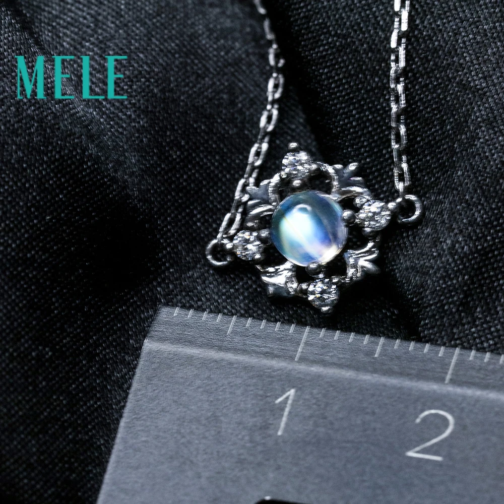 Очаровательный браслет из стерлингового серебра 925 пробы с натуральным голубым