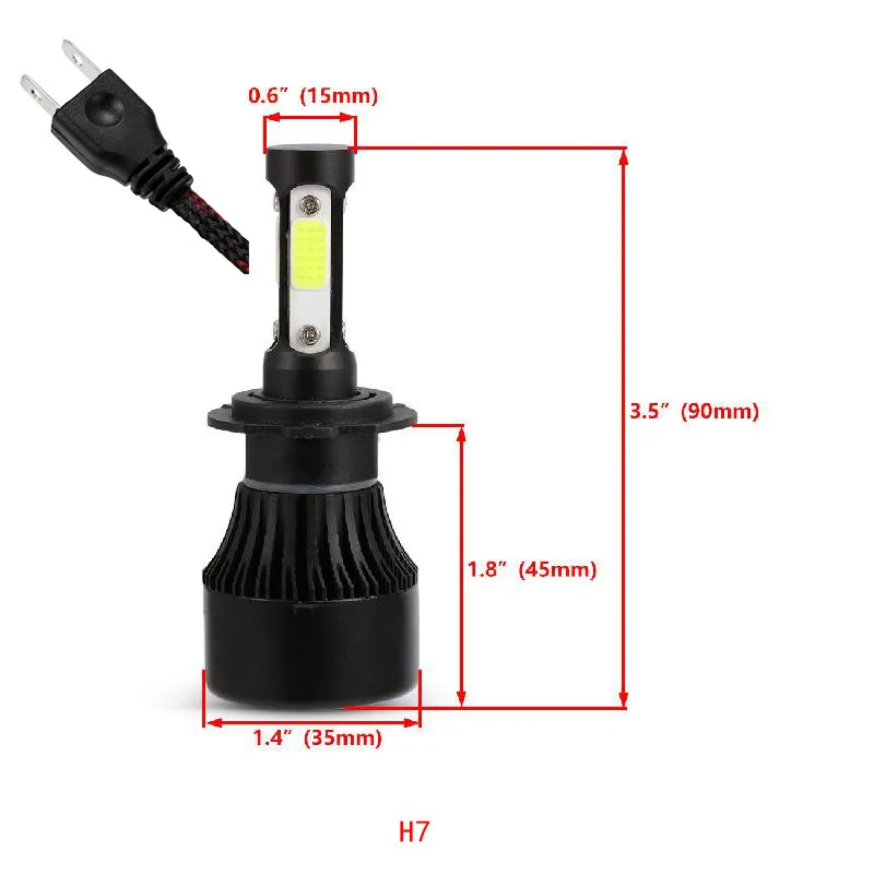 ASLENT H7 Turbo led 2x H4 H11 HB3 9005 HB4 9006 9004 9007 9012 светодиодные лампы для автомобилей головной светильник авто светильник 4 люмен 100W 12000LM 6500K