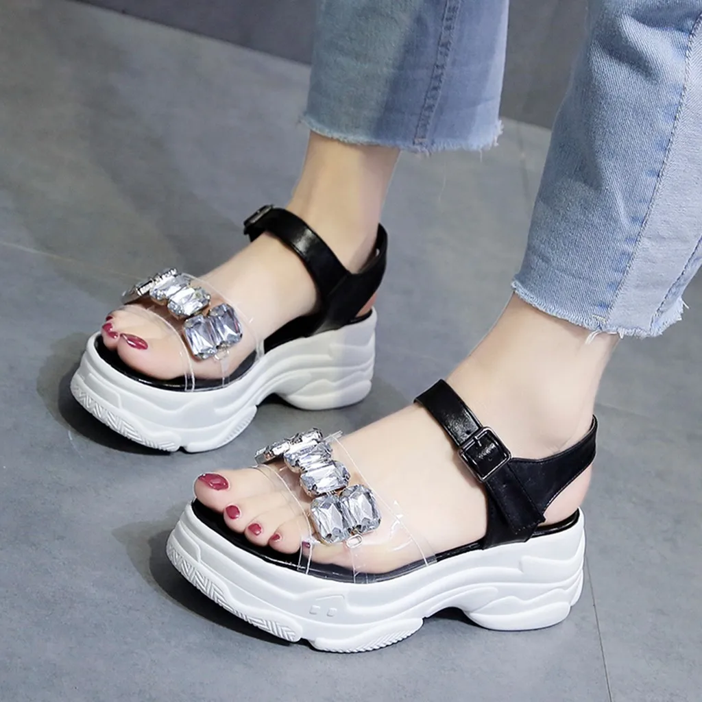 SAGACE женские летние босоножки на плоской подошве с открытым носком украшенные