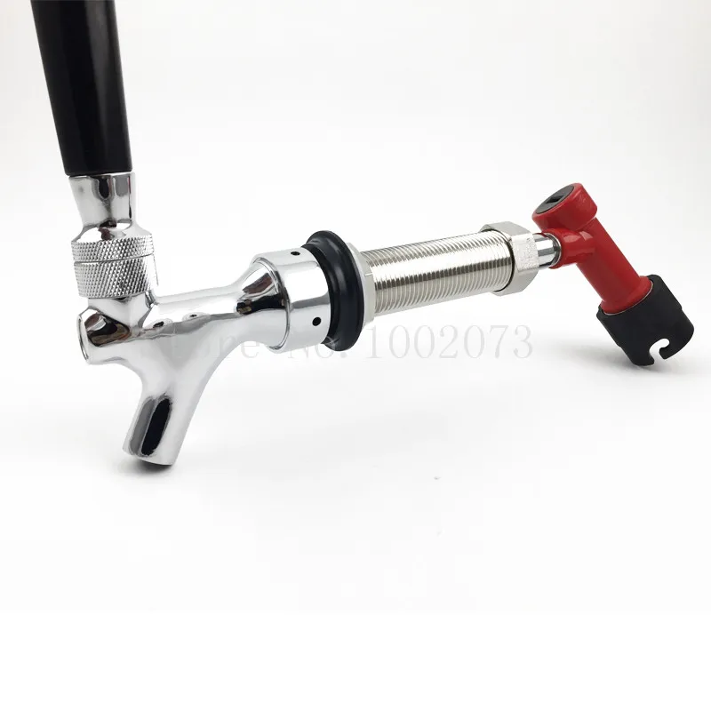 

92.5mm Long Shank Chrome Dispenser Draft Beer Faucet With Pin Lock Connector Quick Adapter Kegerator Tap Home brewing
