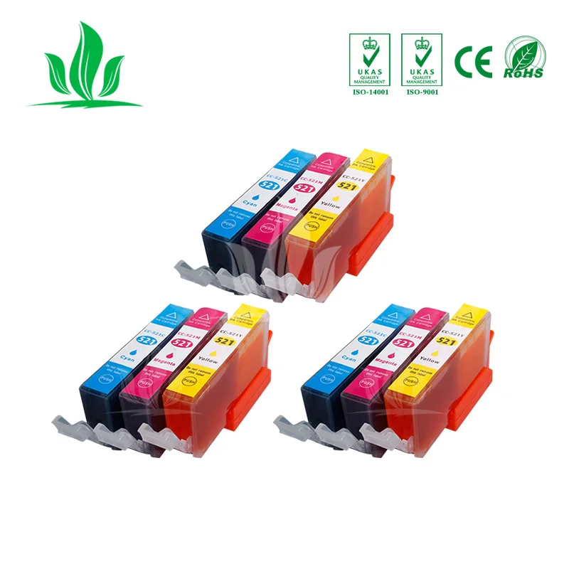 520XL CMY чернильные картриджи совместимые PGI520 для Canon Pixma MP540 MP620 MP630 MP640 MX860 MX870