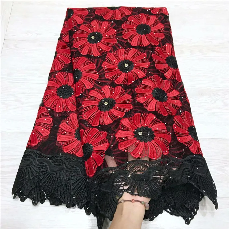 Новейшая кружевная ткань с бисером 2019 модная африканская камни тюль французская