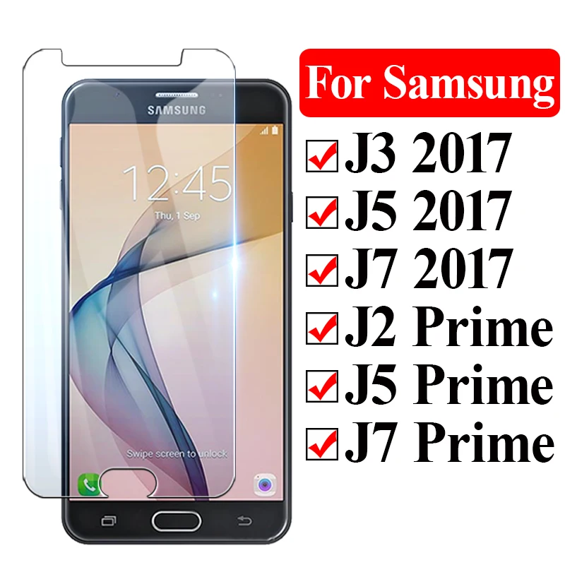 Закаленное стекло для Samsung Galaxy J2 Prime Защитная пленка экрана J3 J5 J7 2017 Броня Samsun Galax J 2
