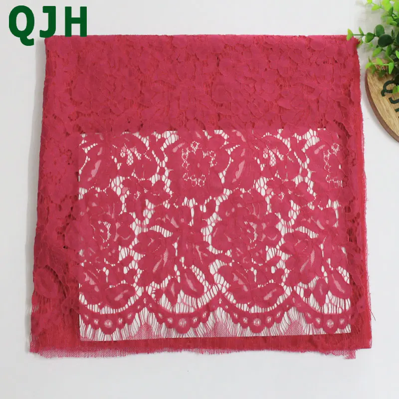 QJH бренд 1,5*1,5 м Lash вышивка кружевная ткань хлопок шнур французская кружевная ткань гипюр нигерийское Африканское кружево для свадебного платья - Цвет: ROSERD
