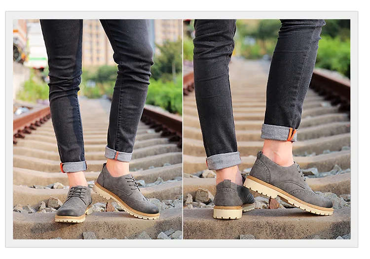 Brand Spring Suede Leather Men Shoes Oxford Casual Classic Sneakers For Male Comfortable Footwear