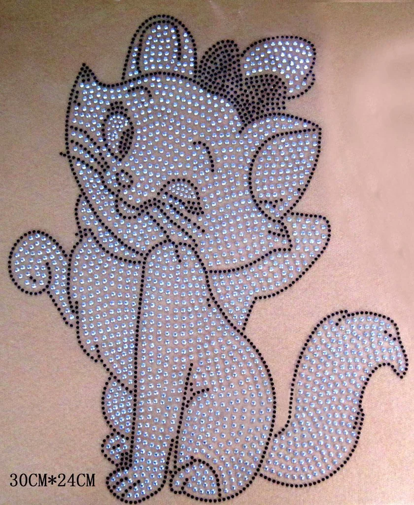 Прозрачный кристалл ожерелье футболка Мэри кошки DIY strass Горячая фиксация