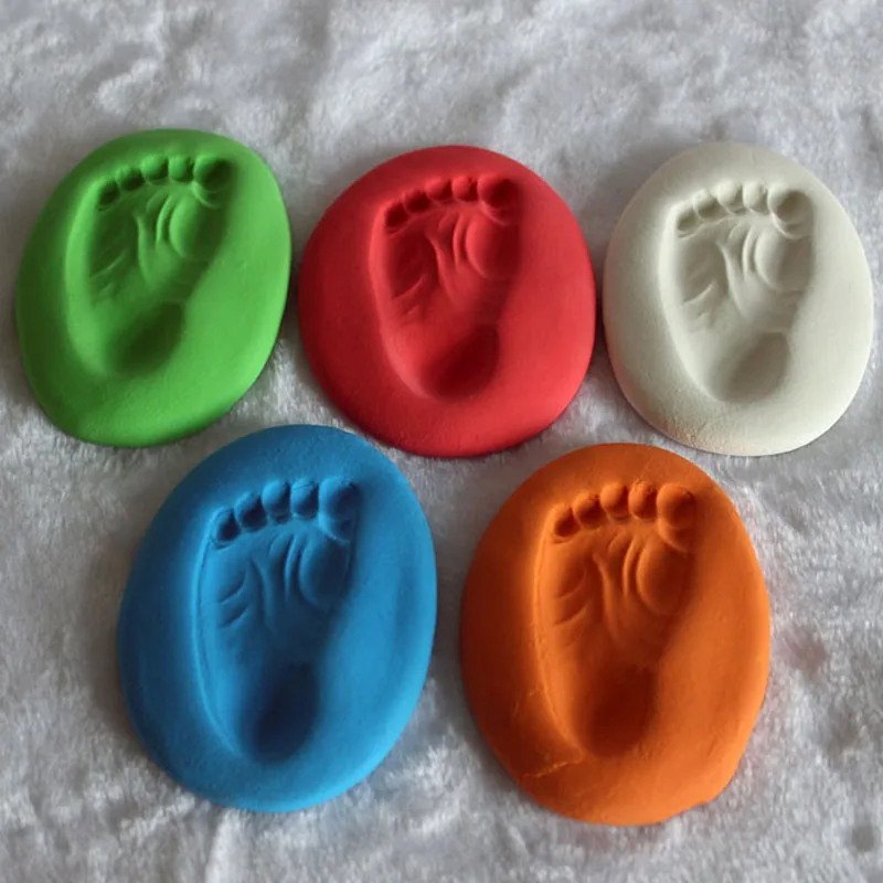 1 шт.. Детские сувениры ручной работы с принтом отпечатка ноги сухой мягкой глины