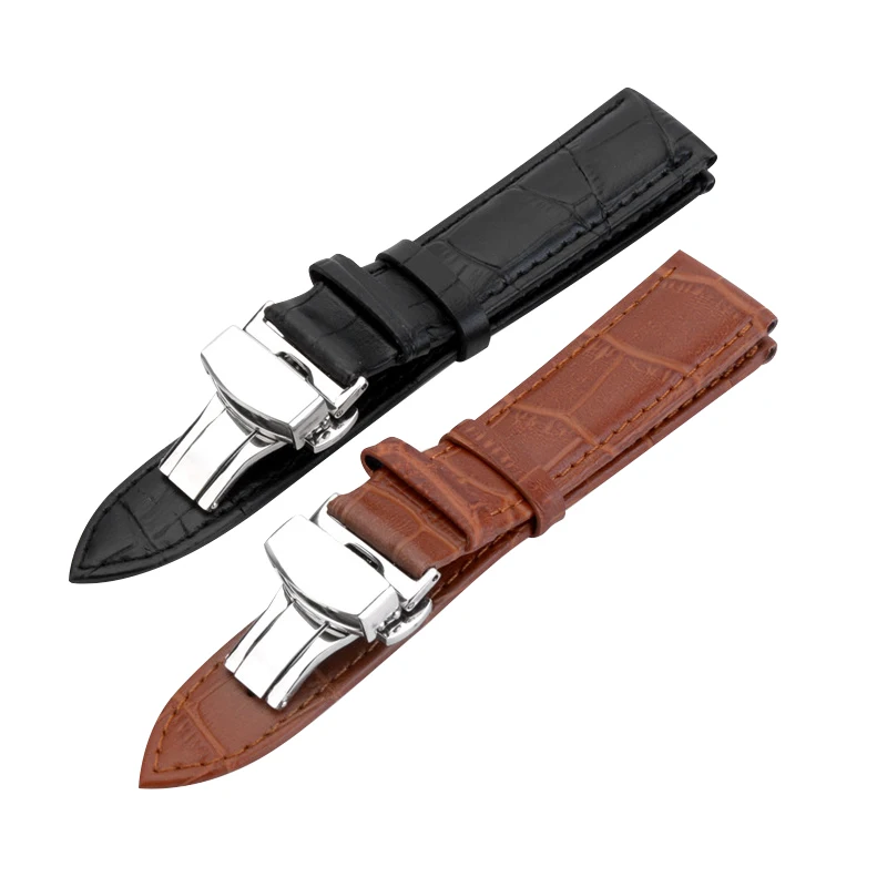 Ремешок для часов из кожи и бамбука 12 мм 14 16 18 19 20 21 22 2020 новые ремешки с