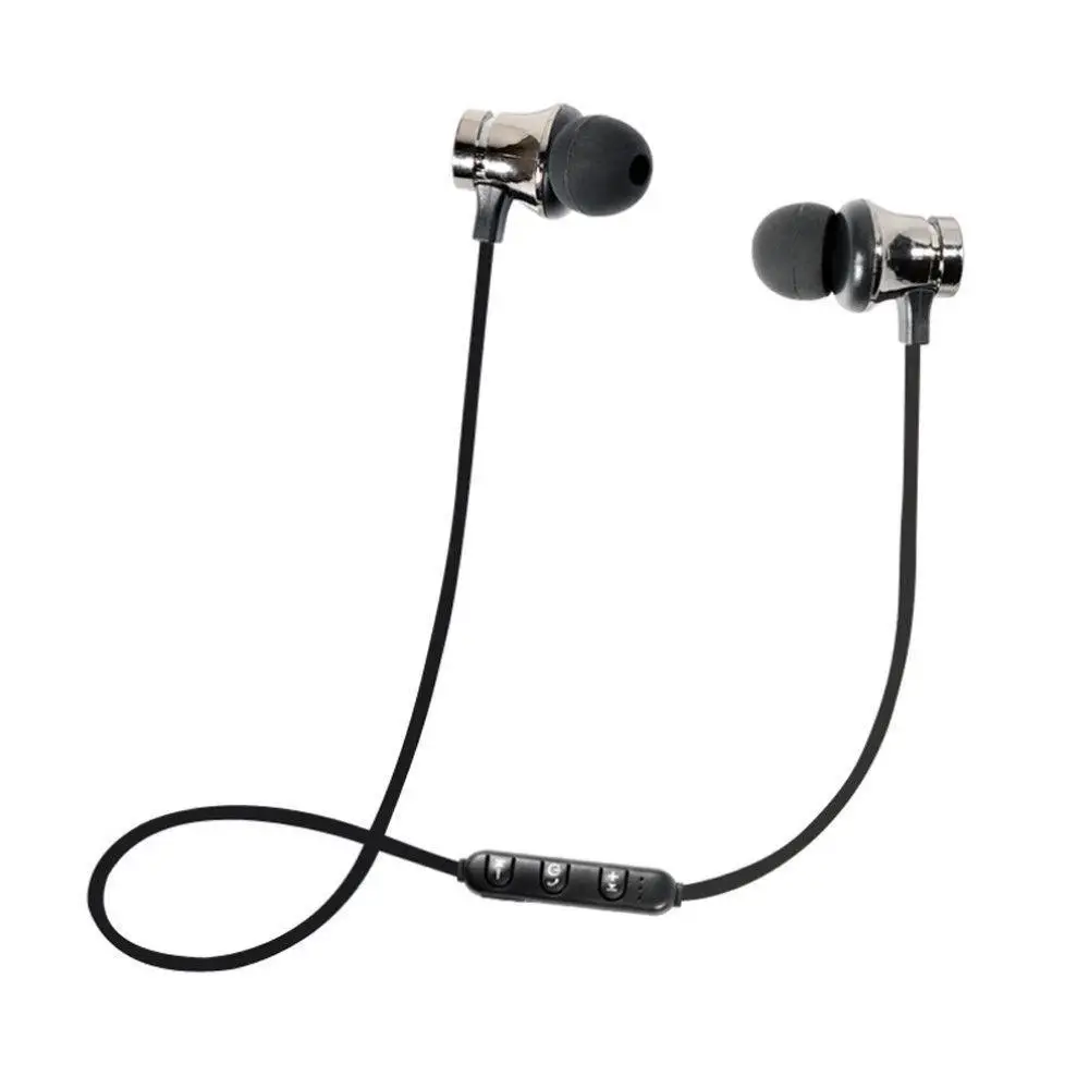 Новые музыкальные bluetooth-наушники XT11 Спортивные Беспроводные bluetooth-наушники с микрофоном гарнитура для iPhone 8 X Xiaomi huawei - Цвет: Черный