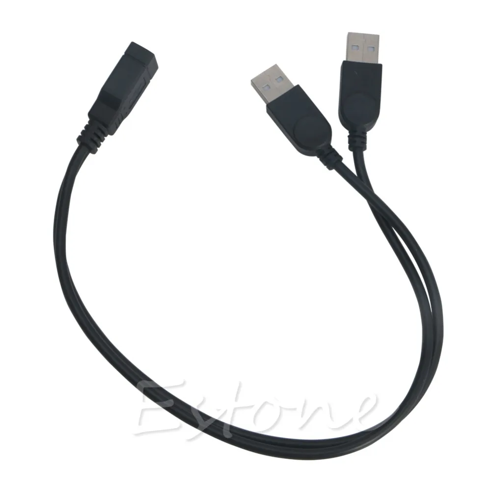 26 см двойной USB 2 0 A штекер Женский Y кабель удлинитель адаптер питания |