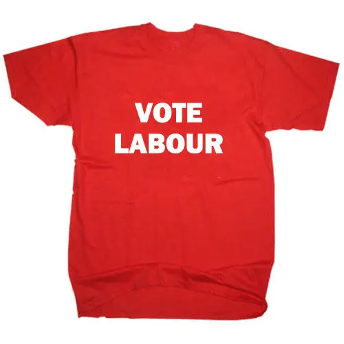 Голосуйте LABOUR CORBYN лозунг британская Футболка все размеры|Мужские футболки| |