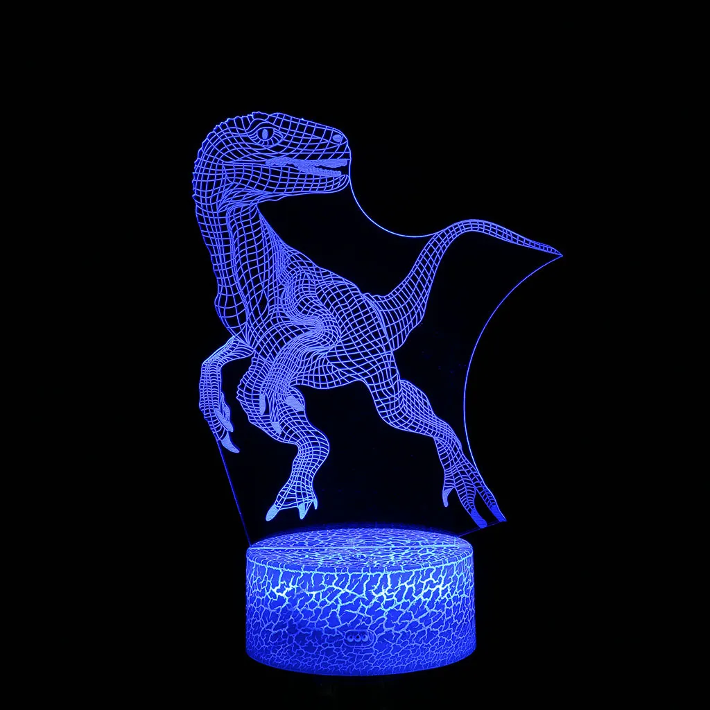 Dinosaur LED 3D Illuminated Lamp Optical Desk Night Light With 7 Color Changing 1.15 | Освещение