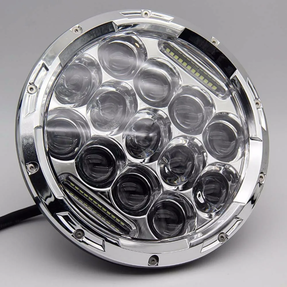 1 шт. 7 дюймов светодиодный головной светильник мотоцикл бреющая головка 75 Вт с
