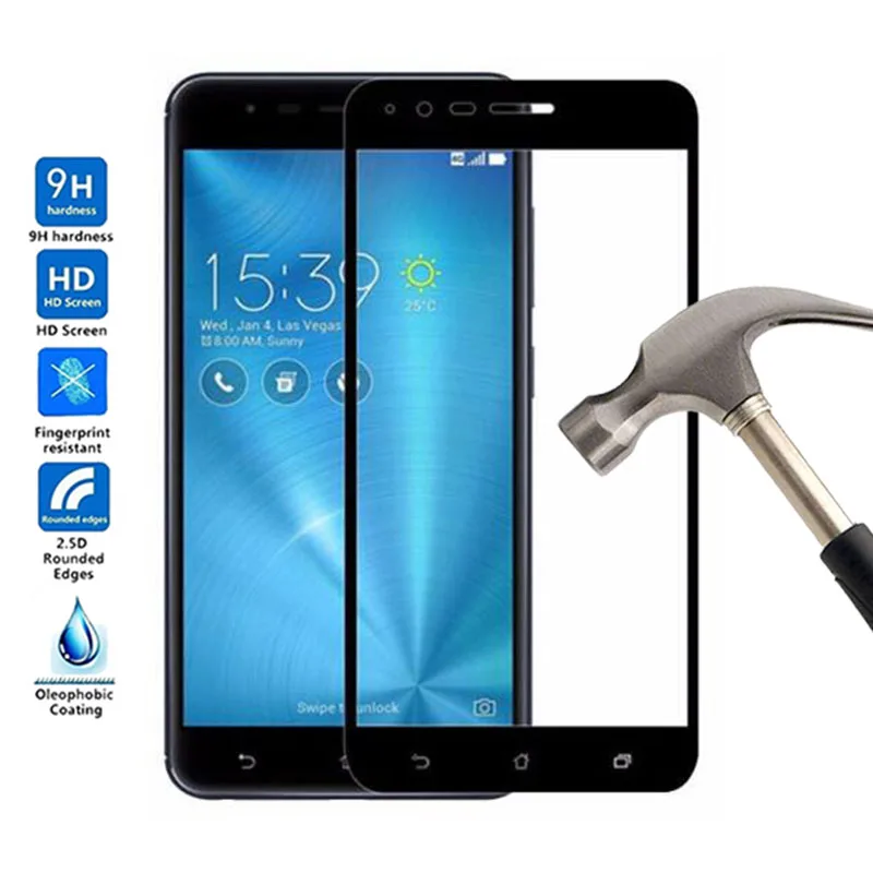 Закаленное стекло с полным покрытием для ASUS ZenFone 3 ZOOM ZE553KL Z01HD Z01HDA Защита экрана S