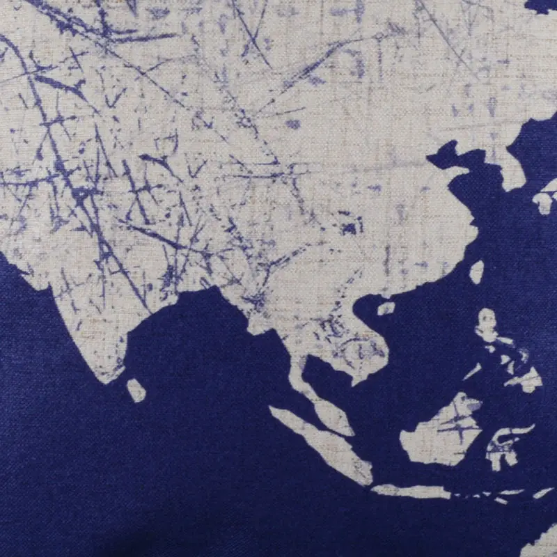 LINKWELL Free Shipping World Map Dark Blue Asian European throw pillow covers | Дом и сад