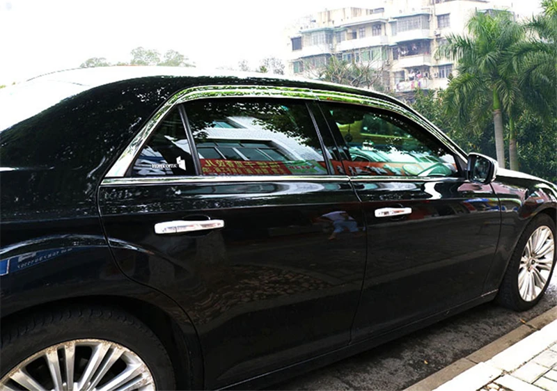 Использование для Chrysler 300c оконный козырек 2011- год гальванический боковой солнцезащитный Дождь Защита высокий блеск хромирование аксессуары