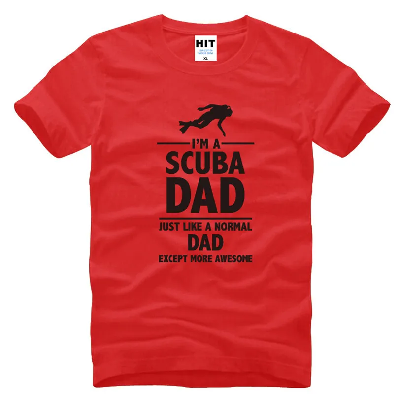 

I'M A SCUBA DAD Father's Day Gift Novelty Mens Men T Shirt T-shirt 2016 New Short Sleeve Cotton Tshirt Tee Camisetas Masculina