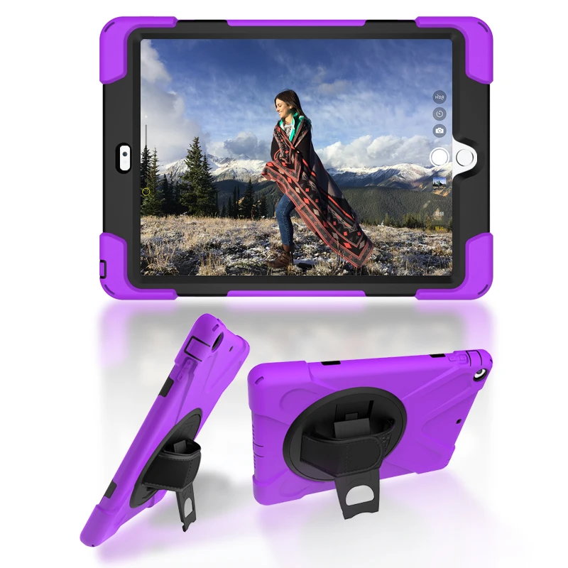 Чехол для Apple iPad Air 1 2013 release A1474 A1475 A1476 shell, ZAIWJ Safe Kids Armor на Мягкий противоударный силиконовый+ жесткий чехол