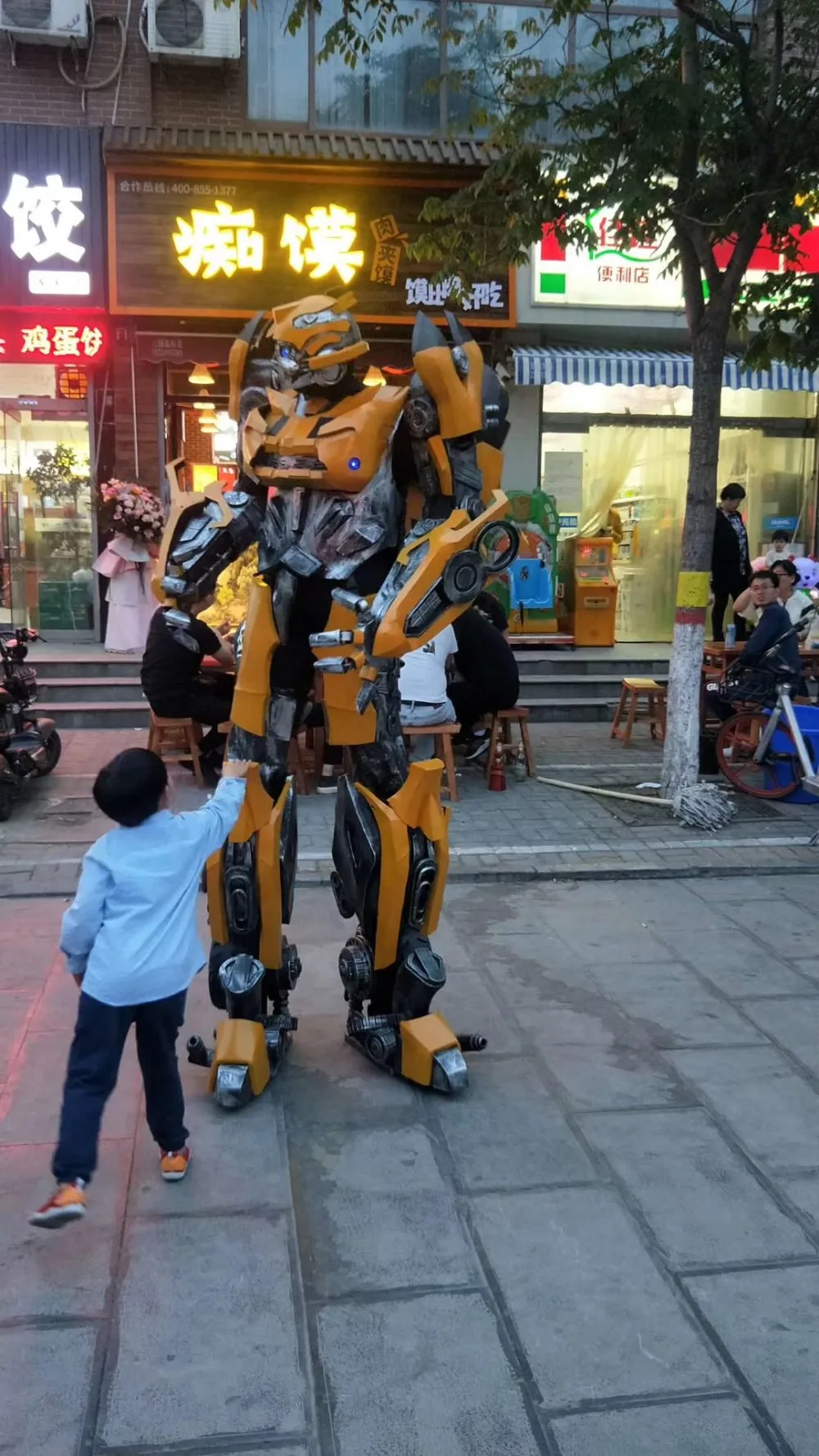 Носимый Bumblebee Beetle костюм-Броня Трансформеры Косплей доспехи со светодиодными лампочками голосовое переключение сценическое шоу вечерние события
