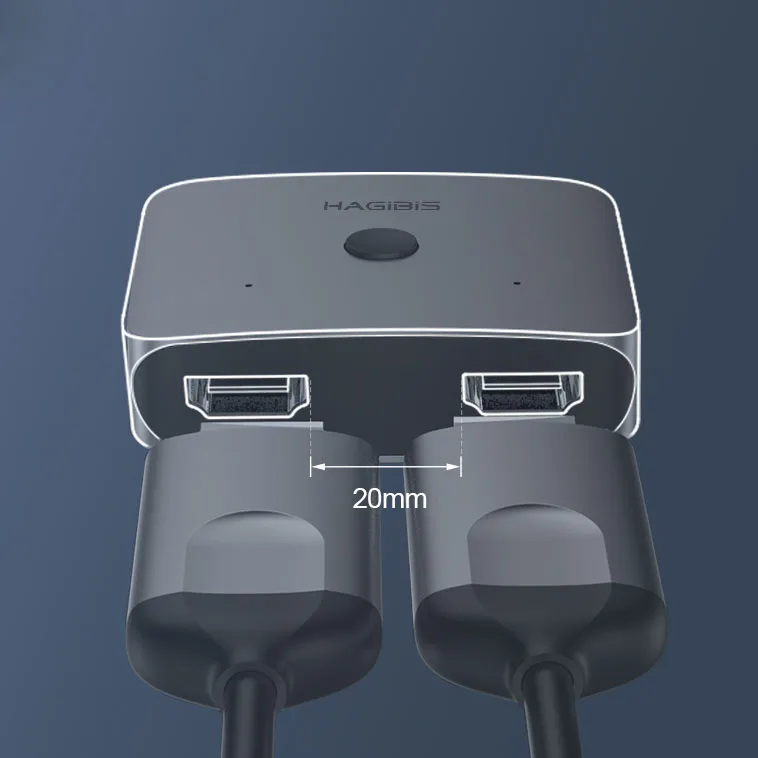 Xiaomi hagибис HDMI многофункциональный адаптер конвертер Двойной Способ HDMI сплиттер Switcher 4K 1080P HD tv для компьютерного ТВ-приставка