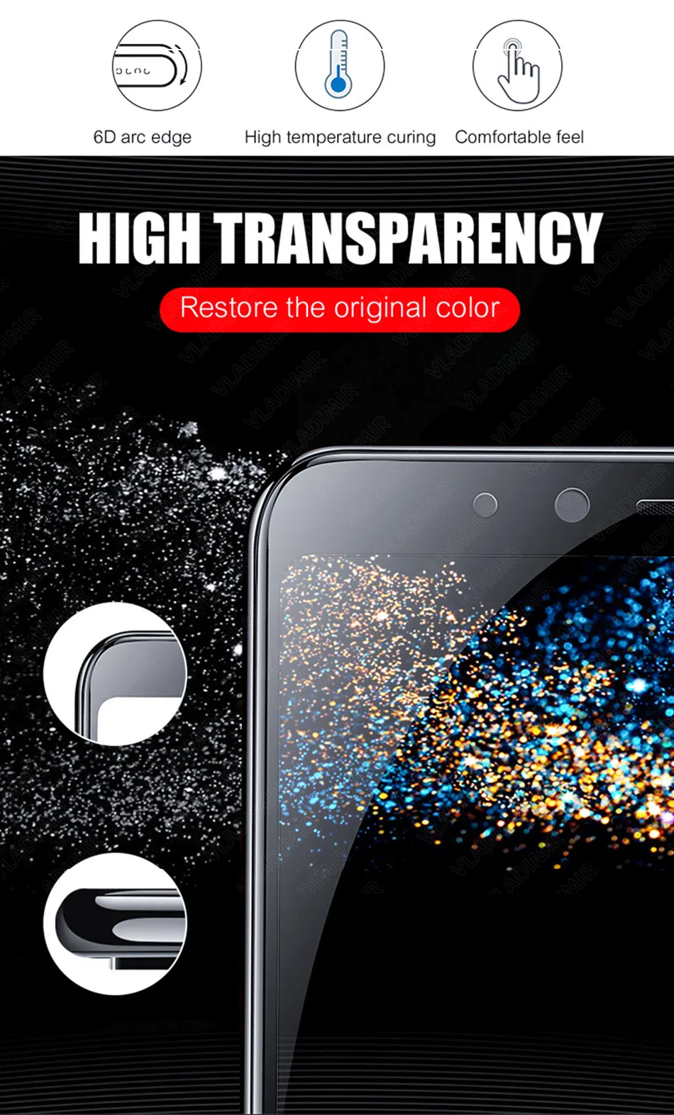 6D полное покрытие закаленное Стекло для samsung Galaxy M10 M20 M30 A10 A20 A30 A40 A40s A50 A60 A70 A80 A90 с уровнем твердости 9H Экран протектор