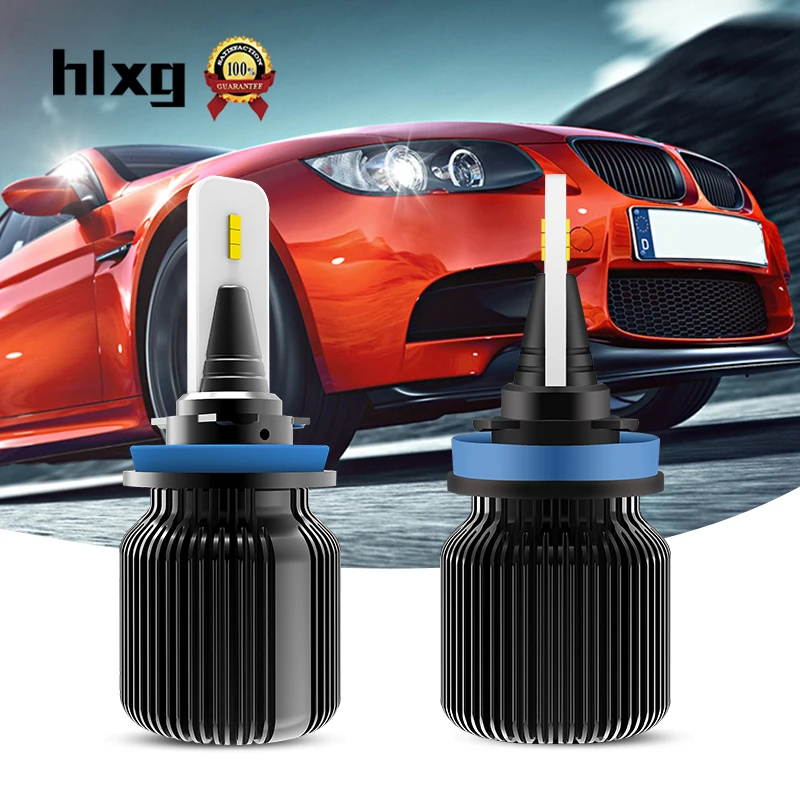 HLXG 40 Вт H7 LED Фар Автомобиля Фары Авто Лампы ПРИВЕЛО Комплект 8000LM 6000 К Лампочки H8 H9
