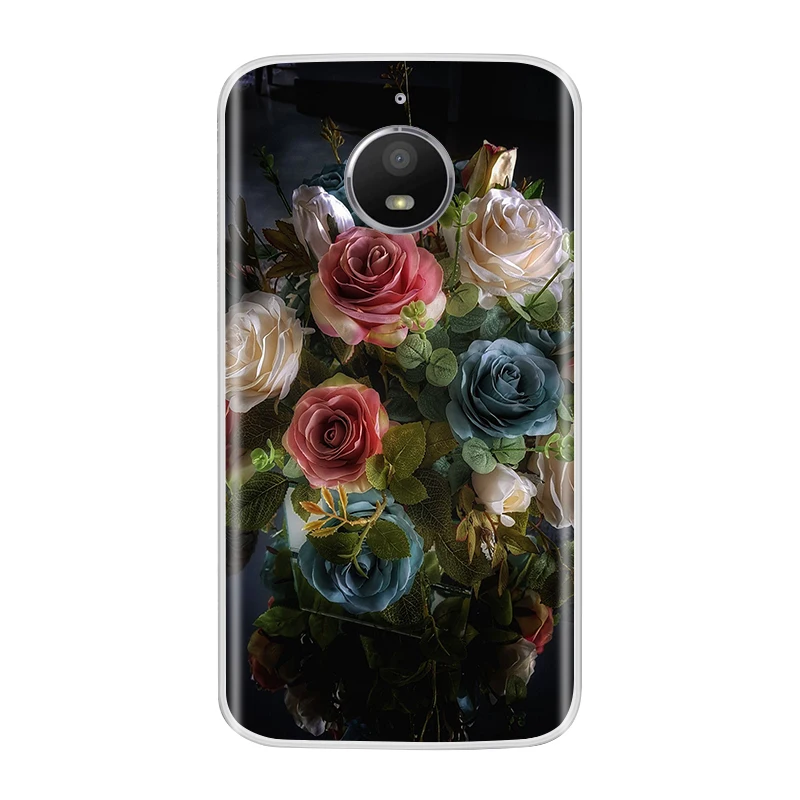 Чехол для Motorola Moto E4 5,0 дюймов, Мягкий Силиконовый ТПУ Модный чехол с рисунком для Moto E4, чехол - Цвет: No.24