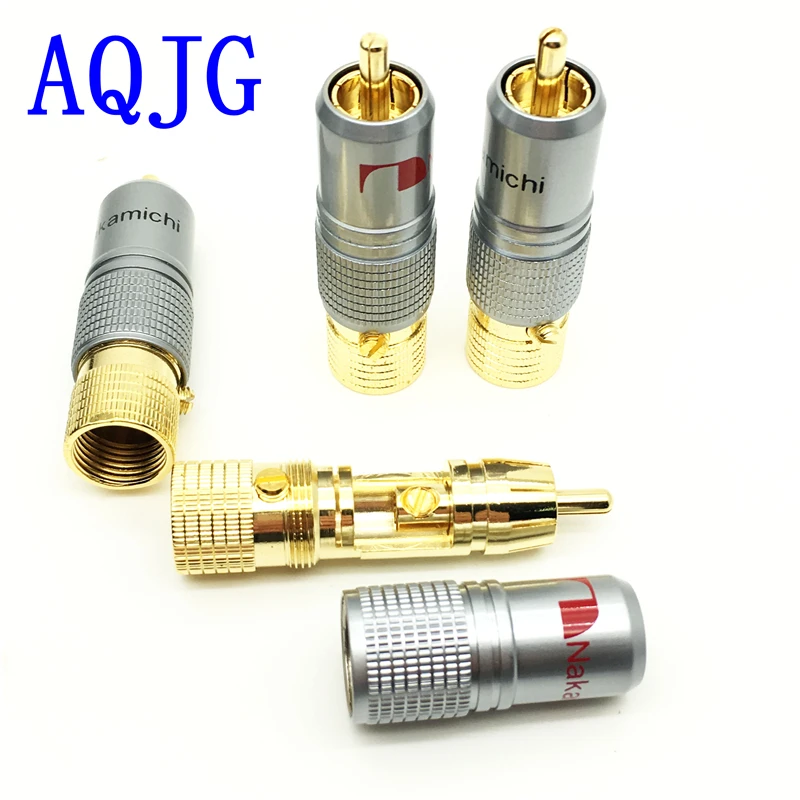 4 шт. позолоченные штекеры 10 мм AQJG|connector|l connector |