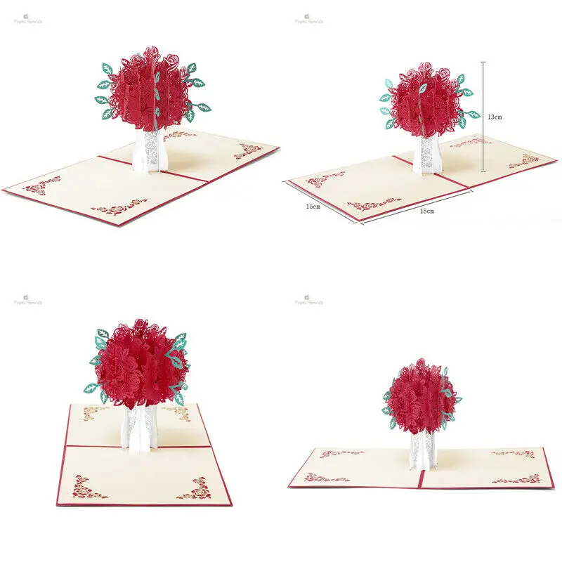 3D открытка-раскладушка приглашения декоративные шары поздравительная открытка Юбилей Рождество мульти поздравительная открытка