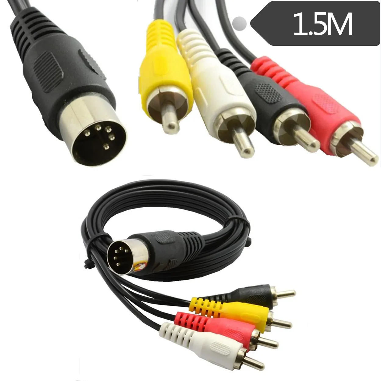 5-контактный разъем папа для аудиокабеля 4 x RCA штекер 1 5 м | Компьютеры и офис