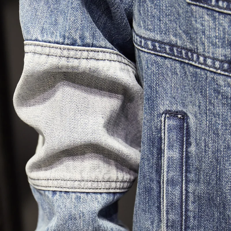 2018 New Blue Denim Jacket Men Autumn Jeans Jackets Coat Male Slim Fit Casual Coats Cotton | Мужская одежда
