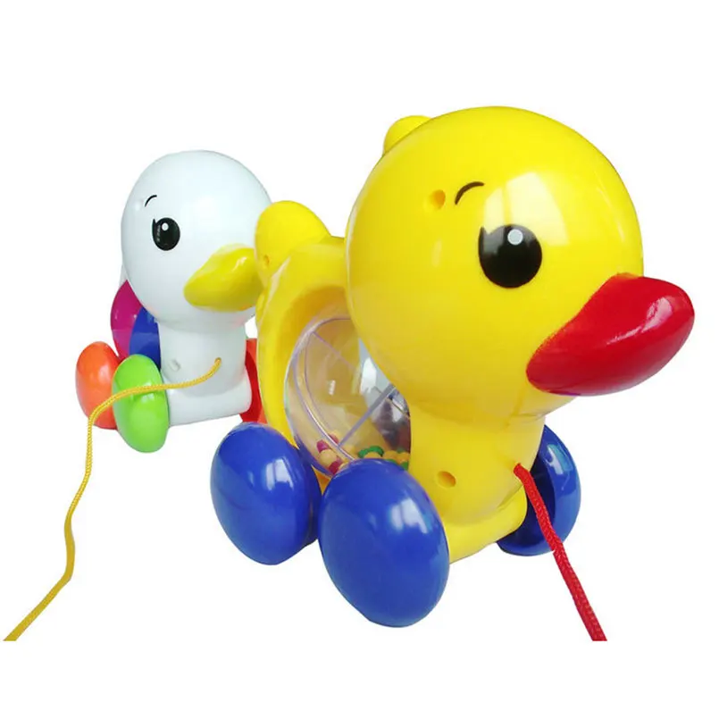 15cm Baby Cute Cartoon Duck Rattle Toy Infant Appease Early Education Intelligence Plastic Toys Hand Bell Gift For Kids | Игрушки и