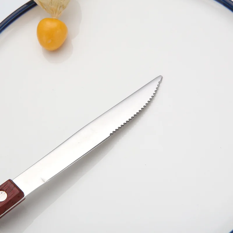 3 Pcs/Set Western Portable Cutlery Set With Mat Stainless Steel Dinnerware Wooden Handle Knife Dinner Tableware | Дом и сад